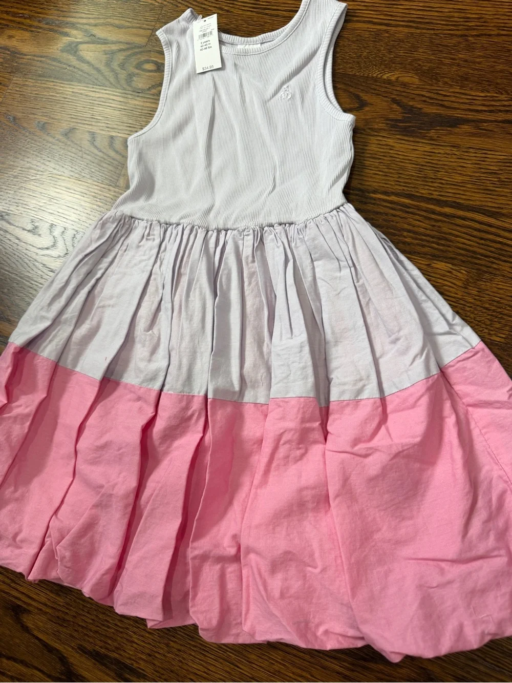 NWT Gap  Pink & Light Lavender Tiered Cotton Sundress, size 5